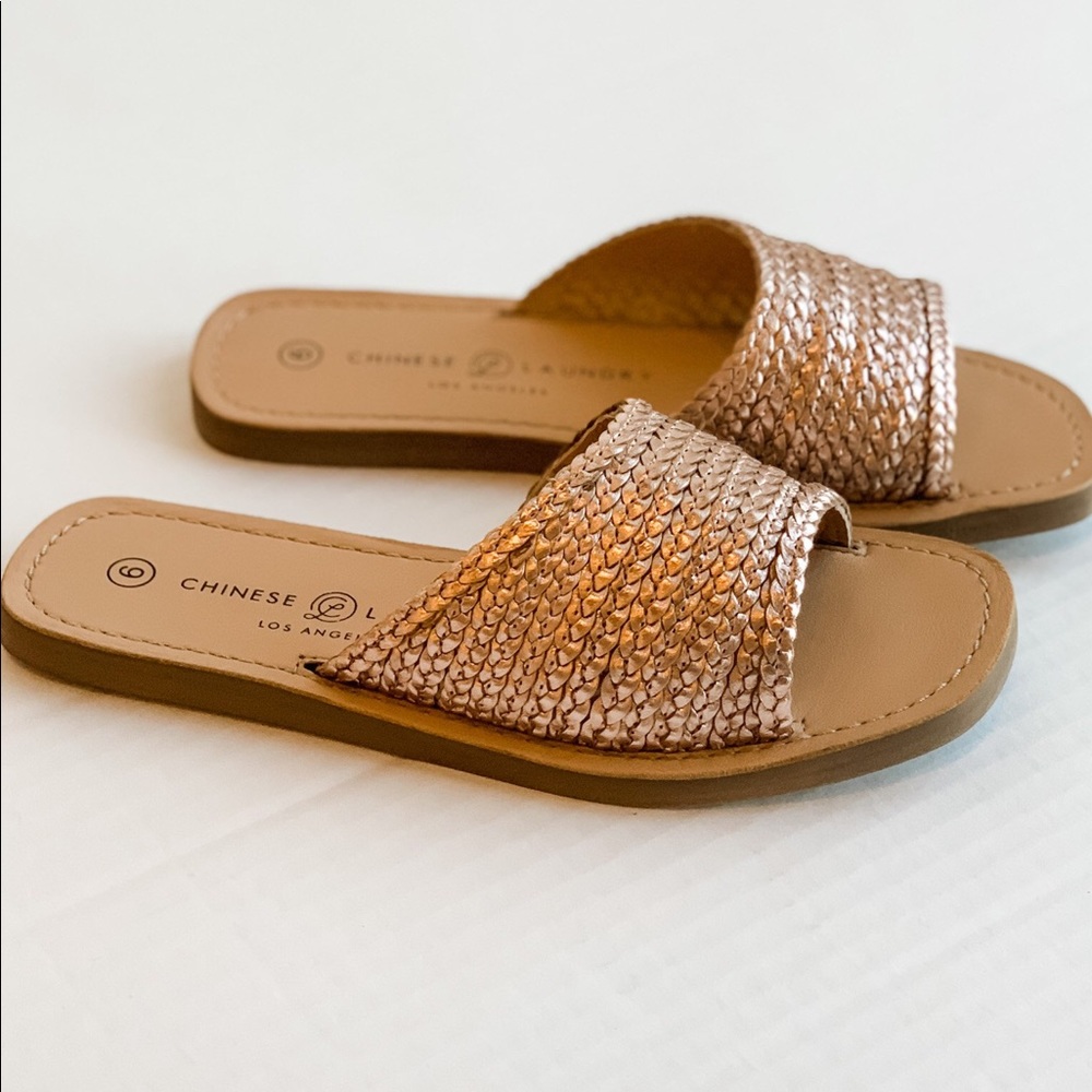 MOONSHINE ROSE GOLD SLIDES